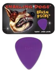 Snarling Dogs Brain Guitar Picks Purple .60 mm 12 picks with Tin Box