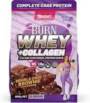 Maxine's Burn Whey + Collagen Double Choc Brownie Gluten Free Protein Powder 800 g