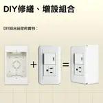 【朝日電工】 TL-1S1H+B 雅白大型夜光單開單附接地插座明盒組