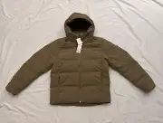Uniqlo Men's Seamless Down Parka Winter Coat with Hood, Color Brown, Size Medium
