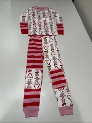 Hanna Andersson Kids Dr. Seuss Grinch Long John Pajama Set 4