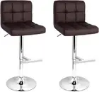 Bar Stools Stool 2 Set Adjustable Kitchen Swivel Counter Barstools Dining Chair
