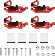 Roof Rack Shovel Mount Heavy Duty Metal Rubber Clamp Mounting Bracket for Shovels Axes and Paddles on Roof Racks Boats and Garage Equipment Zinc Alloy 4 Sets (Red)