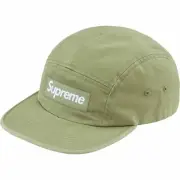 Supreme Washed Chino Twill Camp Cap Hat - Light Olive Green - SS24 New Authentic