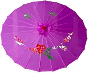 [TJSCFY] Foldable Chinese Oiled Paper Umbrella with Wooden Handle Lightweight Portable Vintage Parasol for Travel, Cosplay, or Outdoor Photography