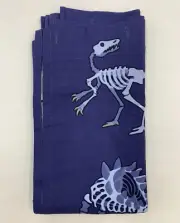 Pottery Barn Kids Dino Bones Glow In The Dark Shower Curtain Navy Blue #9999L