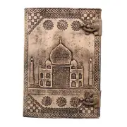 Vintage 3D Embossed Diary Genuine Leather Writing Sketch Notebook Travel Journal