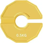 Ysyaxsyt 1 Pc Gym Micro Plates Dumbbell Fractional Weight Plate Rubber Fractional Weight Plates Add-on Change Yellow 0.5KG