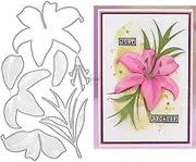 DzIxY Patchwork Lilies Flowers Metal Cutting Dies for Card Making Kit Embossing Paper Die Cuts Set Scrapbook Stencils Supplies Machine Templates
