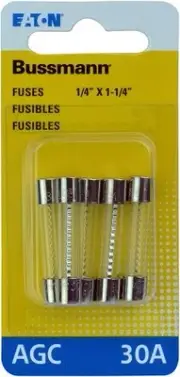 Bussman BP/AGC-30 RP 30 Amp Fuses 5 Count