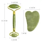Facial Massage Roller Double Heads Jade Stone Face Lift Hands Body Skin Relaxati