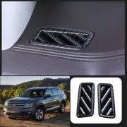 Fit For VW Atlas 2018-2023 Carbon Fiber Dash Upper AC Air Outlet Vent Trim 2pcs