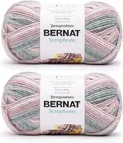 [Bernat] Symphony Seashell Yarn - 2 Pack of 225g/8oz - Wool Blend - 5 Bulky - 309 Yards - Knitting/Crochet