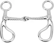Horse Mouth Bit Stainless Steel O Ring Snaffle Bit Anti Biting Loose Ring Snaffle for Horse Farm Control and Training 125mm Size