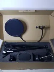 Microphone Boom Stand Kit w/ Pop Filter for Streaming, Gaming, Podcast, etc.