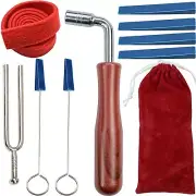 Piano Tuning Kit Professional Wrench Hammer Rubber Mutes Set Including 9 pcs ...