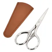 Small Facial Hair Scissors, Stainless steel (silver) Straight Tip Snips Beaut...