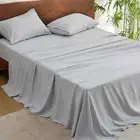 Bedsure Queen Sheets Grey - Polyester & Rayon Derived from Bamboo Cooling Bed