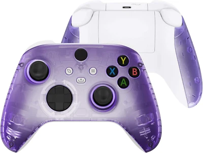 Clear Atomic Purple Replacement Handles Shell for Xbox Series X Controller, Cust