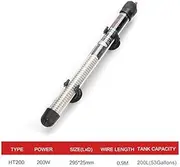 Temperature Control Products 220v Yuge Adjustable Temperature Thermostat Heater Rod 25W/ 50W/ 100W/ 200W/ 300W Submersible Aquarium Fish Tank Water Heat (200W EU Plug 220V)