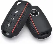 Key Fob Cover for Volkswagen Beetle Caddy Eos Golf Jetta Polo Scirocco Sharan Tiguan Touran Transporter T5 Bora Passat Skoda Fabia Octavia Superb Seat Leon Remote Control Key Case Shell 3 Buttons