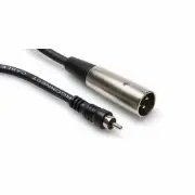 Hosa Technology RCA Male to 3-Pin XLR Male Audio Cable (Metal) - 10'