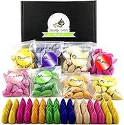 152 Pcs Backflow Incense Cones 8 Mixed Natural Scents Sandalwood Rose Lily Tulips Rosemary Lavender Sakura Osmanthus(Incense Cones)