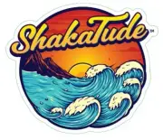 Sun & Waves ShakaTude Sticker Decal Good Vibes Hang Loose Hawaii Aloha Surfing
