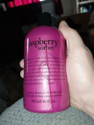 PHILOSOPHY RASPBERRY SORBET SHAMPOO, SHOWER GEL 16oz SEALED