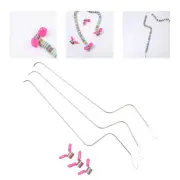 3x Big Eye Curved Pins for String Bead Glass Beads Jewelry Making DIY Crafts