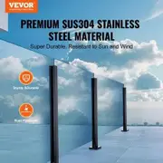 Glass Clamp, 41.34" Height Glass Railing Bracket for 0.39 "-0.47 " Thickness Tempered Glass, 304 Stainless Steel Glass Mounting Clamp, Glass Shelf Bracket for Balcony, Garden, Deck, Stair, Black