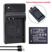 3.7v Li-ion Battery /Charger For Panasonic Lumix DMC-FT1 DMC-FT2 DMC-FT3 DMC-FT4