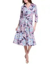 NIC + ZOE Scribble Blooms Shirt Dress