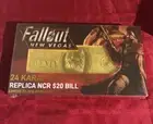 Fallout 76 New Vegas Replica NCR 24k Gold Plated Currency + Stand NEW SEALED