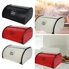 Bread Box Rustic Portable Roll Top Bread Bin for Entrance Pantry Coffee Shop