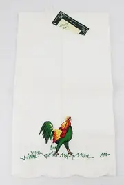 NEW NWT Embroidered Rooster Cotton Guest Towel by C & F ENTERPRISES, INC.