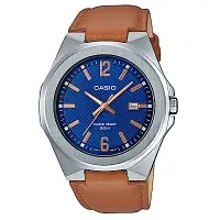 在飛比找Yahoo奇摩購物中心優惠-CASIO 現代都會感城市男子時尚皮帶腕錶-藍面(MTP-E