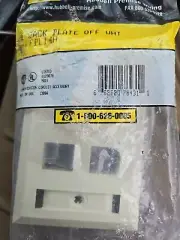 Hubble Premise Wiring FPL14H 4-Port Jack Plate Off White