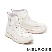 在飛比找Yahoo奇摩購物中心優惠-休閒鞋 MELROSE 美樂斯 率性時尚M字晶鑽牛皮高筒厚底