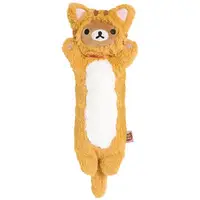 在飛比找PChome24h購物優惠-San-X 拉拉熊悠閒貓生活系列毛絨公仔筆袋包 。懶熊