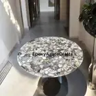 Natural Agate Stone Coffee Table Handmade Furniture Gemstone Console Bar Desk