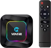 CHROX Android 13.0 TV Box,V0NTAR R3 Tv Box［4GB+64GB］RK3528 Quad Core CPU Smart TV Box Android Media Player Support USB 3.0/ 3D/ 4K/8K H.265/2.4G WiFi Set Top TV Box,4gb+64gb