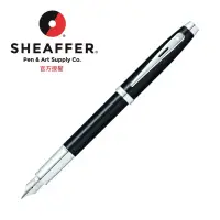 在飛比找博客來優惠-SHEAFFER 9338 100系列 黑亮漆白夾 鋼筆 E