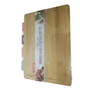 Art & Cook 5 Piece Bamboo Cutting Board and Cutting Mat Set New
