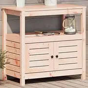 Potting Table with Shelves 82.5x45x81 cm Solid Wood Douglas - Indoor & Outdoor Garden Decor, Plant Stand with Ample Storage, Durable Flower & Planter Shelf