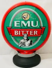 NEW Petrol Bowser Globe and Base Emu Bitter illuminated sign