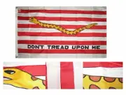 3x5 Embroidered Navy Jack Dont Tread Upon me 300D Nylon Flag 3'x5' 2 Clips