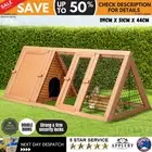 Rabbit Hutch Chicken Coop Run Wooden Cage Guinea Pig House Outdoor Large