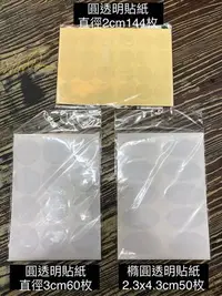 在飛比找Yahoo!奇摩拍賣優惠-［瑞欣］透明貼紙 封口貼紙 圓 透明 貼紙 直徑2cm 14