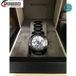 【大表哥】實拍 戰馬男錶BURBERRY WATCH男士手錶三眼日曆黑色不鏽鋼帶男款腕錶BU9381 42MM